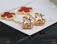 V C A Vintage Allhambra Red Onyx Earrings Rose Gold for Women (4)_th.jpg